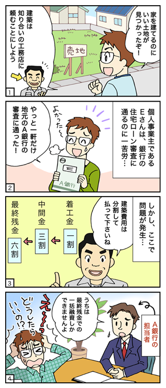 ケース4 注文住宅を建ててもらう工務店との中間金が借入できない 住宅ローンの相談ならfp住宅相談ネットワーク